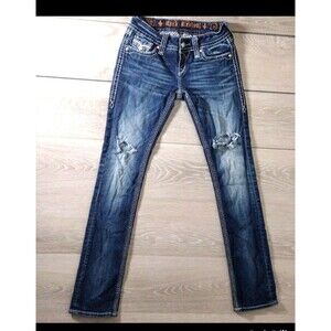 Rock Revival Distressed Madison Straight Leg Jeans - Size 26